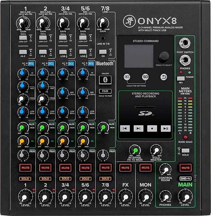 ?? Mackie Onyx 8 Premium Analog Mixer with Multi-Track USB 