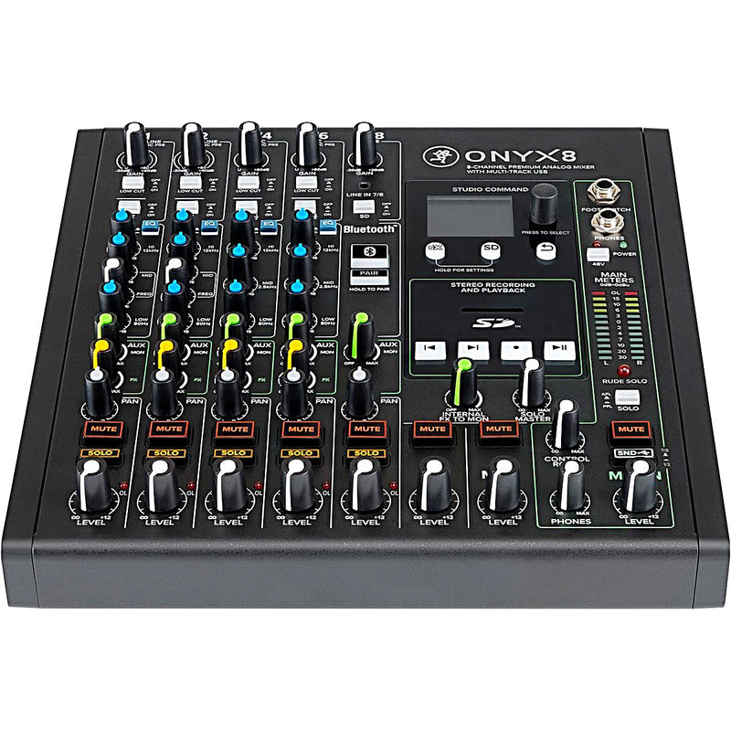 🇺🇸 Mackie Onyx 8 Premium Analog Mixer with Multi-Track USB recording.