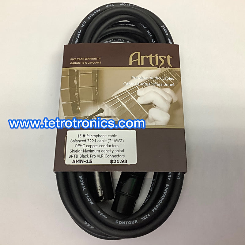 🇨🇦 BRTB Canada Artist AMN 15 Ft XLR Cable