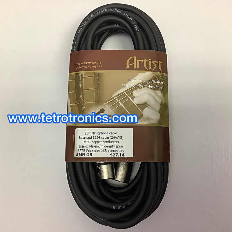 🇨🇦 Brtb Canada Artist AMN 25 Ft XLR Cable