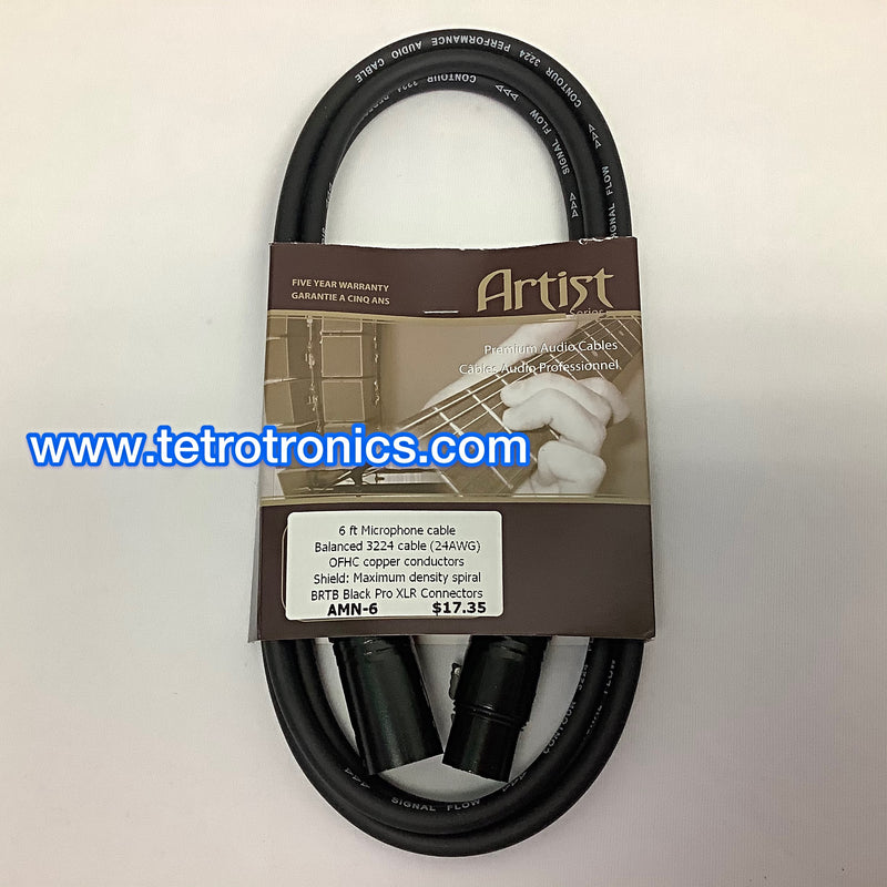 🇨🇦 BRTB Canada Artist AMN-6 Ft XLR Cable